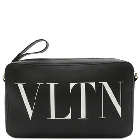 VLTN ロゴ ショルダー 2Y2B0704WJW ブラック レザー ショルダーバッグ シルバー金具 黒 クロスボディ