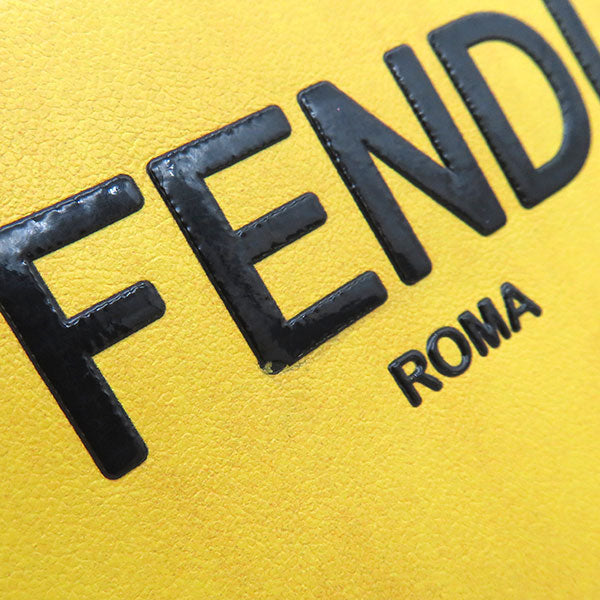 フェンディ FENDI FENDI ROMA ロゴ ジップアラウンド ウォレット 7M0210 イエロー レザー 長財布 ゴールド金具  ラウンドファスナー