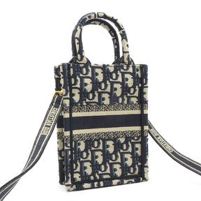 ディオール DIOR DIOR BOOK TOTE ミニ フォンバッグ S5555CRIW_M928 ブルー キャンバス ショルダーバッグ ヴィンテージ金具 ブックトート オブリーク