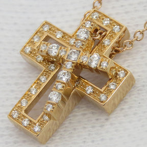 ダミアーニ DAMIANI ベルエポック XXS 20083570 ピンクゴールド K18PG ダイヤモンド ネックレス 750 18金 RG クロス 十字架