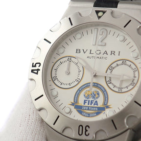 ブルガリ BVLGARI ディアゴノ プロフェッショナル スクーバ FIFA100周年記念限定 SCB38S SC38WSV 自動巻き メンズ 白  黄色 青