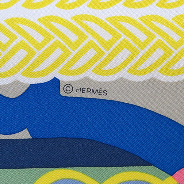 Hermès☆エルメススカーフ☆カレ90☆トランプ☆マリンカラー