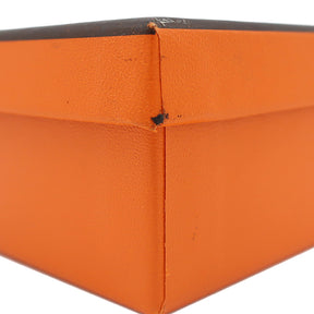 コンスタンスH #95 ブラックXオレンジ ボックスカーフ トゴ #95 ベルト シルバー金具 リバーシブル Hバックル 黒 オレンジ