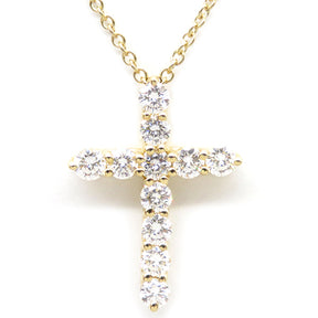 ティファニー Tiffany & Co. ネックレス クロス 1ポイント ダイヤモンド K18WGランクSA