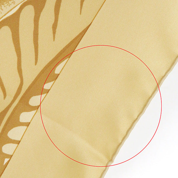 エルメス HERMES カレ90 CARRE ベージュXマルチカラー シルク スカーフ 【 Les Perroquets detail/オウム】