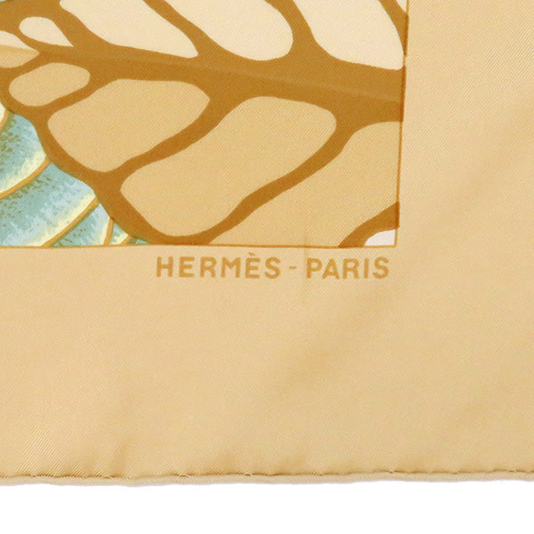 エルメス HERMES カレ90 CARRE ベージュXマルチカラー シルク スカーフ
