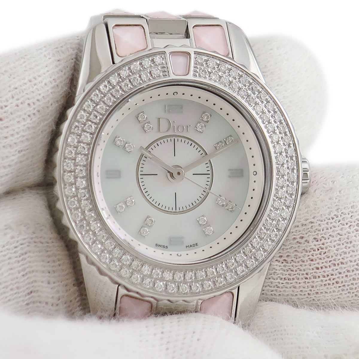 Dior 腕時計 クリスタル ホワイト レディース Christian Dior