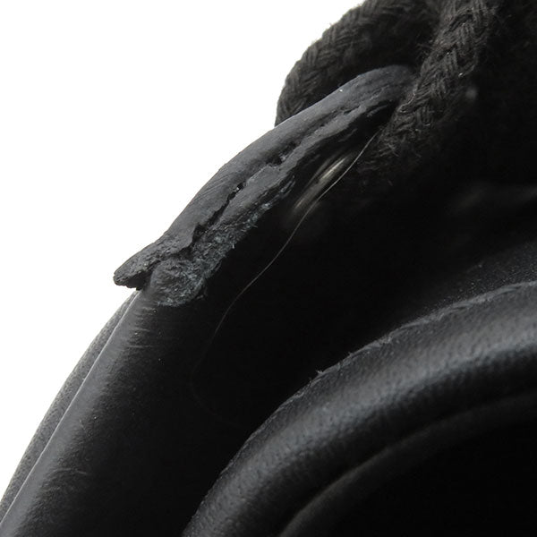 グッチ GUCCI ブラック レザー #36 スニーカー ブラック金具 MRB MOS ロゴ ウェブライン