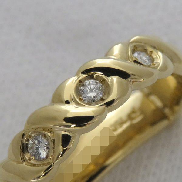 【京都姉妹】《POLA jewelry(ポーラジュエリー)K18YG(750)天然ダイヤモンド付きリング》0.12ct 4.5g 11.5号 diamond ring 指輪 18金 EB9 イエローゴールド台