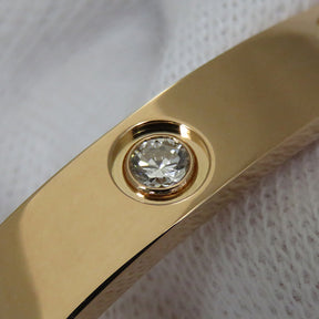 カルティエ Cartier LOVE ラブブレス ピンクゴールド K18PG ダイヤモンド #16 ブレスレット 750 18K 18金 RG 4P ハーフダイヤ