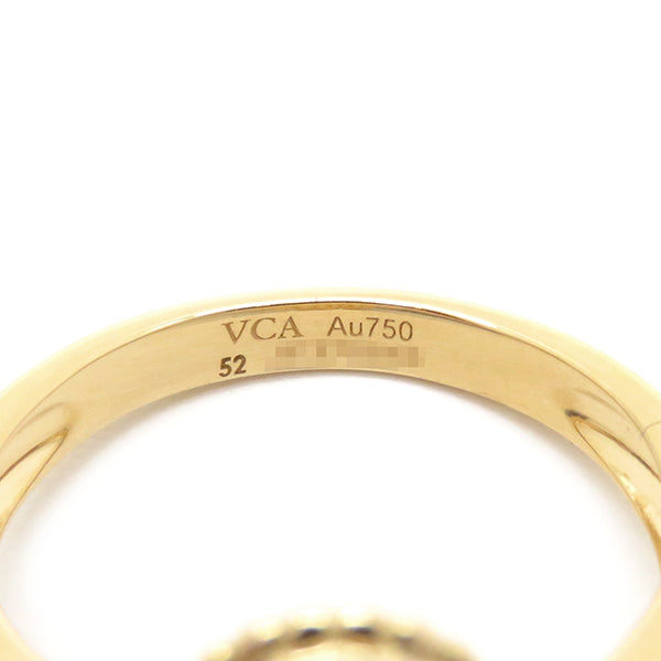 ヴァンクリーフアーペル Van Cleef & Arpels ヴィンテージアルハンブラ VCARD40800 レッド K18YG ダイヤモンド カーネリアン #52(JP12) リング 指輪 ゴールド金具