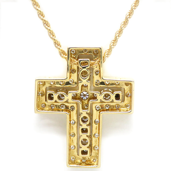 ダミアーニ DAMIANI ベルエポック  S イエローゴールド K18YG ダイヤモンド ネックレス 750 18金 クロス 十字架