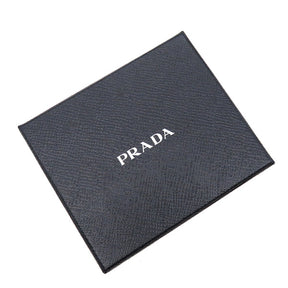 【未使用】PRADA プラダ 名刺入れ カードケース メタルロゴ レザー 黒