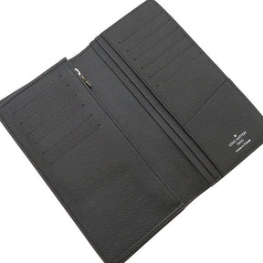ダミエグラフィット ポルトフォイユ ブラザ N62665 ダミエグラフィットキャンバス 長財布 シルバー金具 二つ折り 黒 グレー 旧型