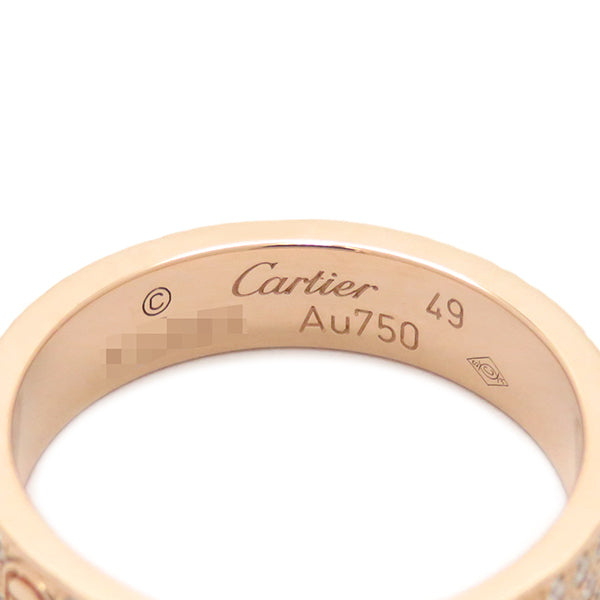 カルティエ Cartier LOVE ラブ ウェディングリング パヴェダイヤ B4085800 ピンクゴールド K18PG ダイヤモンド #49（JP  9） リング 指輪 Au750 RG