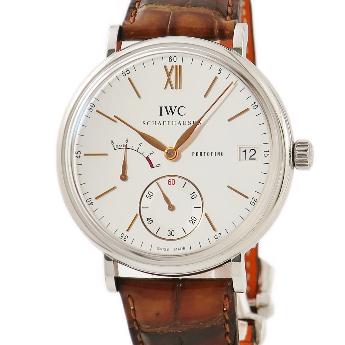 IWC  ポートフィノ ハンドワインド エイトデイズ IW510103 手巻き メンズ ビッグデイト パワーリザーブ スモセコ