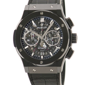 ウブロ HUBLOT クラシックフュージョン アエロ クロノグラフ ブラックマジック 525.CM.0170.RX 自動巻き メンズ スケルトン