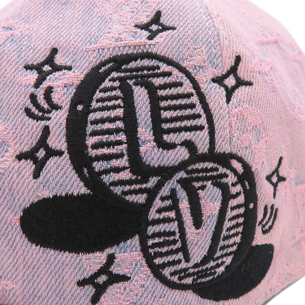 ルイヴィトン LOUIS VUITTON ピンク キャップ デニム モノグラム M8158L  コットン キャップ ゴールド金具 帽子