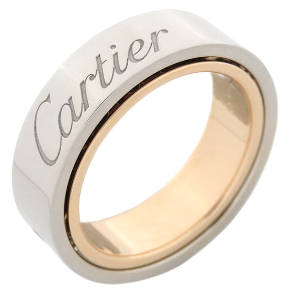 カルティエ Cartier ラブシークレット ホワイトゴールド×ピンクゴールド K18WG K18PG #50(JP 10) リング 指輪 750  18金 2005年クリスマス限定