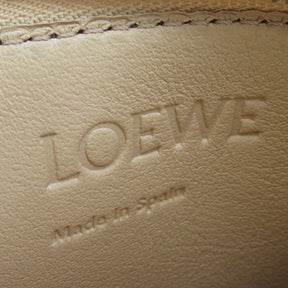 ロエベ LOEWE アナグラム スクエア カードホルダー チェーン C821R89X01 ヌード ペブルグレインカーフ カードケース シルバー金具  カード入れ