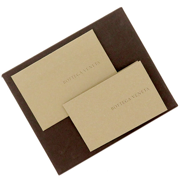 ボッテガヴェネタ BOTTEGA VENETA ブラック メタルブラッシュカーフ 二つ折り財布 ガンメタル金具 黒 カード入れ 札入れ