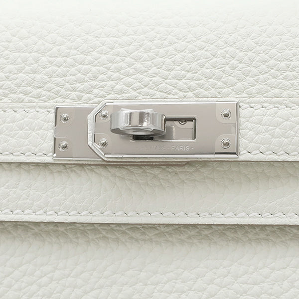 エルメス HERMES ケリー25 内縫い マッシュルーム トゴ 2WAYバッグ シルバー金具 ショルダー 白