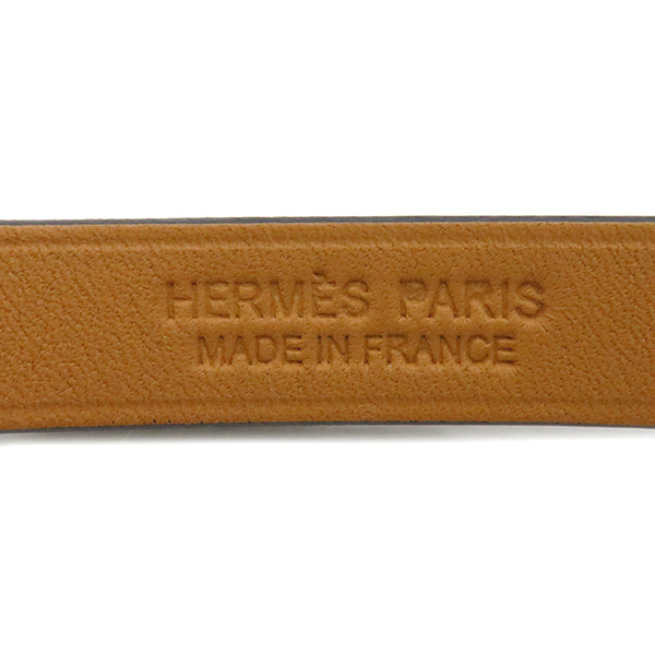 エルメス HERMES ケリー ドゥブルトゥール レザーブレスレット ブラック ヴォースイフト T2 ブレスレット ピンクゴールド金具 ローズゴールド金具