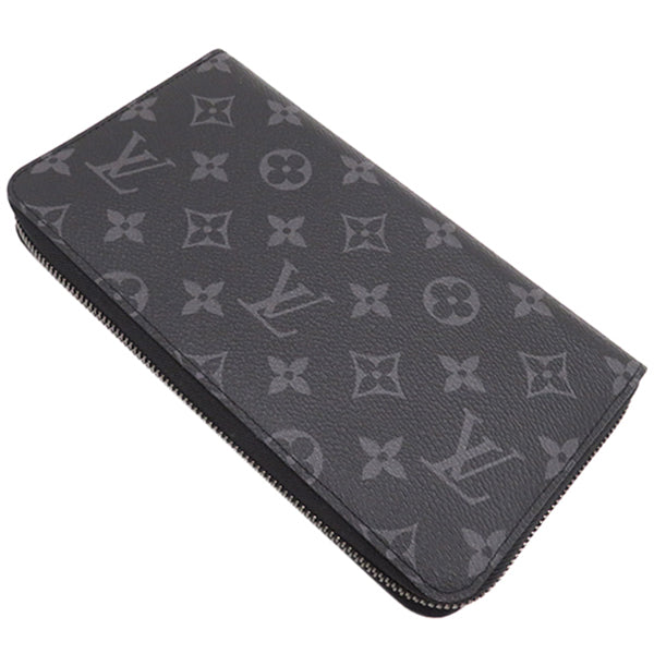 ルイヴィトン LOUIS VUITTON ノワール ジッピー オーガナイザー NM M82081 モノグラムエクリプスキャンバス 長財布 シルバー金具  黒 グレー ラウンドファスナー