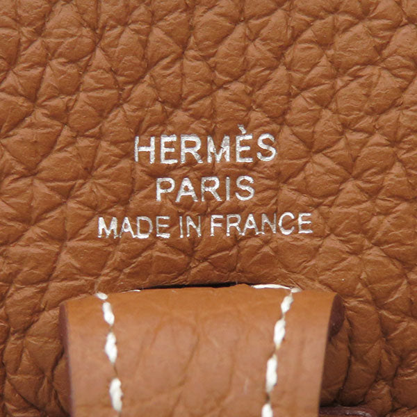 エルメス HERMES エヴリンTPM アマゾン ジグザグ ゴールド トリヨンクレマンス ショルダーバッグ シルバー金具 茶