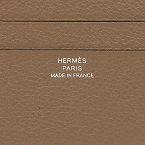 エルメス HERMES シチズンツイル  ベージュドワイマール エバーカラー カードケース