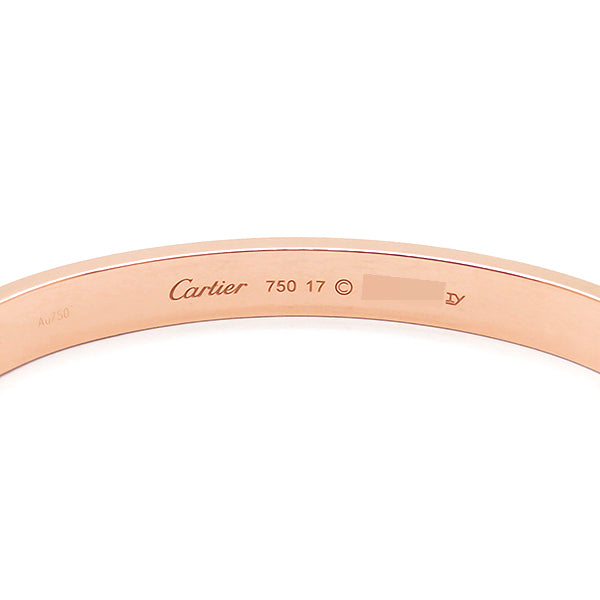 カルティエ Cartier LOVE ラブブレス ピンクゴールド K18PG #17 ブレスレット 750 18K 18金 RG