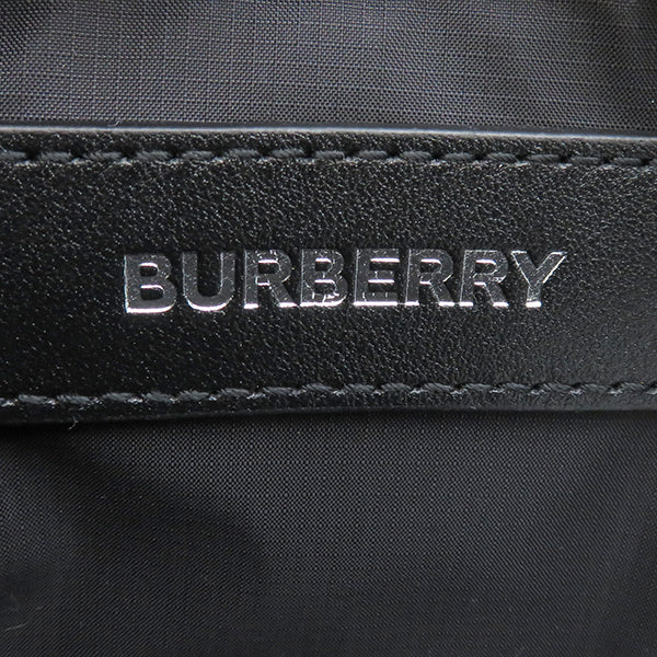 バーバリー BURBERRY ロゴ ボディバッグ 8052888 チャコールグレー ナイロン ショルダーバッグ シルバー金具