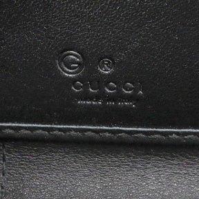 グッチ GUCCI マイクログッチシマ ラウンドファスナー 449391 ブラック レザー 長財布 ゴールド金具 黒