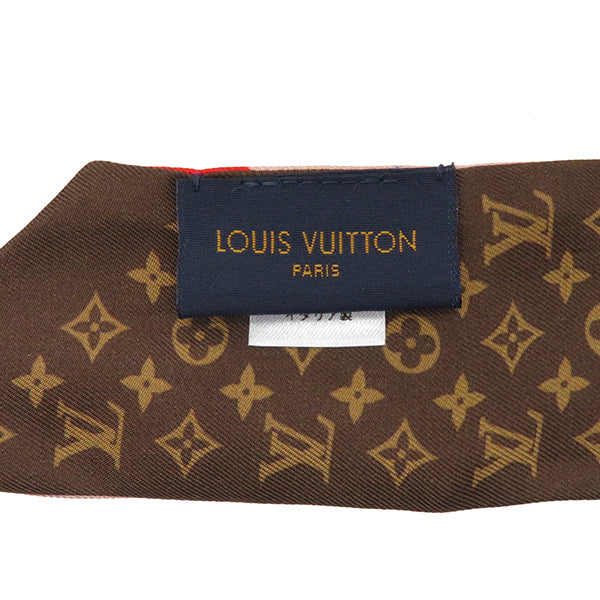 ルイヴィトン LOUIS VUITTON M71197 シルク スカーフ ロゴ ワッペン柄