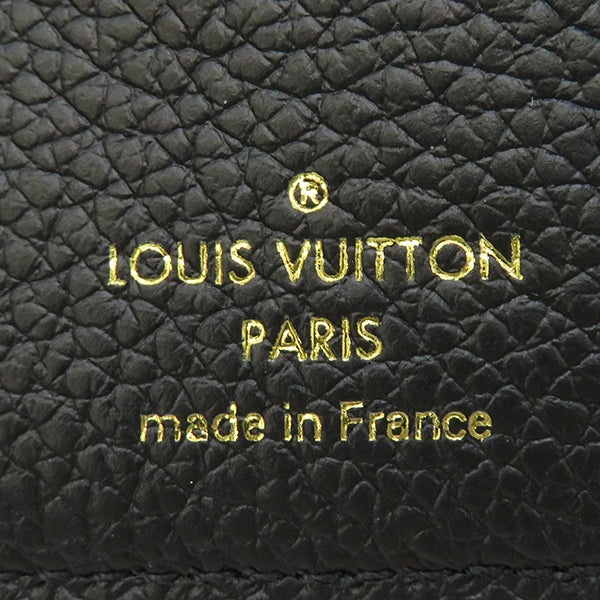 ルイヴィトン LOUIS VUITTON ノワール ポルトフォイユ メティス コンパクト M80880 モノグラムアンプラント 三つ折り財布 ゴールド金具 黒 コンパクト財布