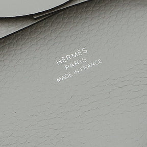 エルメス HERMES バスティア ブルーグラシエ エバーカラー コインケース シルバー金具 ライトグレー ブルーグレー 新品 未使用