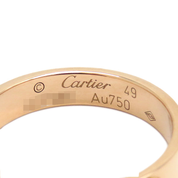 カルティエ Cartier ミニ ラブリング ピンクゴールド K18PG #49（JP 9） リング 指輪 Au750 18K RG