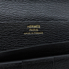 エルメス HERMES ベアンスフレ ブラック シェーブル 長財布 ゴールド金具 新品 未使用 二つ折り財布 黒