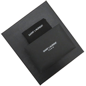 サンローラン SAINT LAURENT コイン カードケース 629899  ブラック レザー コインケース ゴールド金具 黒 クロコ型押し フラグメントケース パスケース
