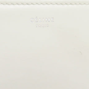 セリーヌ CELINE パンチング ジップウォレット 105003AFQ ホワイト レザー 長財布 シルバー金具 白 ラウンドファスナー フィービー