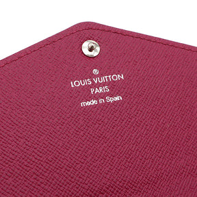 ルイヴィトン LOUIS VUITTON フューシャ ポルトフォイユ サラ M60580 エピレザー 長財布 シルバー金具 赤紫 二つ折り