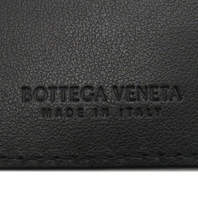 ボッテガヴェネタ BOTTEGA VENETA イントレチャート マネークリップ付き 749404  ブラック レザー 二つ折り財布 マットブラック金具 黒 カード入れ 札入れ