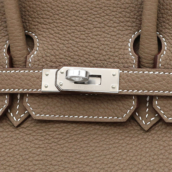 エルメス HERMES バーキン25 エトゥープ トゴ ハンドバッグ シルバー金具 新品 未使用 グレージュ