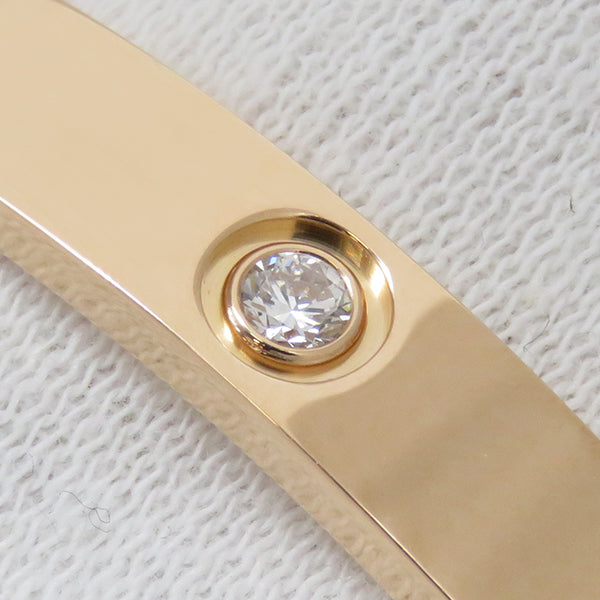 カルティエ Cartier LOVE ラブブレス バングル B6070217 ピンクゴールド K18PG ダイヤモンド #17 ブレスレット 750 18K 18金 10P 10石 フルダイヤ