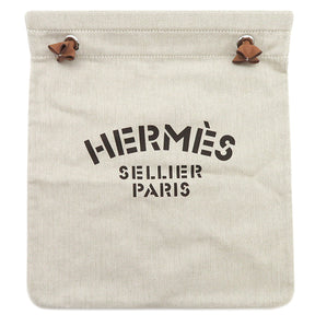 エルメス HERMES サックアリーヌ MM ベージュ トワルシェブロン バレニア ショルダーバッグ シルバー金具