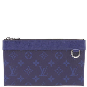 ルイヴィトン LOUIS VUITTON コバルト ポシェット ディスカバリー PM M30278 モノグラムキャンバス タイガ ポーチ シルバー金具 タイガラマ 紺 青