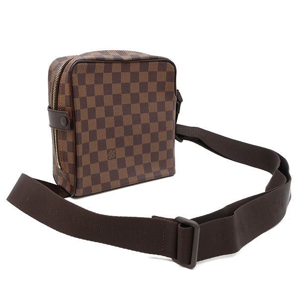 ルイヴィトン LOUIS VUITTON ダミエ エベヌ オラフ PM N41442 ダミエキャンバス ショルダーバッグ ゴールド金具 茶