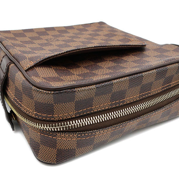 ルイヴィトン LOUIS VUITTON ダミエ エベヌ オラフ PM N41442 ダミエキャンバス ショルダーバッグ ゴールド金具 茶