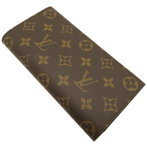 ルイヴィトン LOUIS VUITTON フューシャ ポルトフォイユ エミリー M60697 モノグラムキャンバス 長財布 ゴールド金具 二つ折り 茶