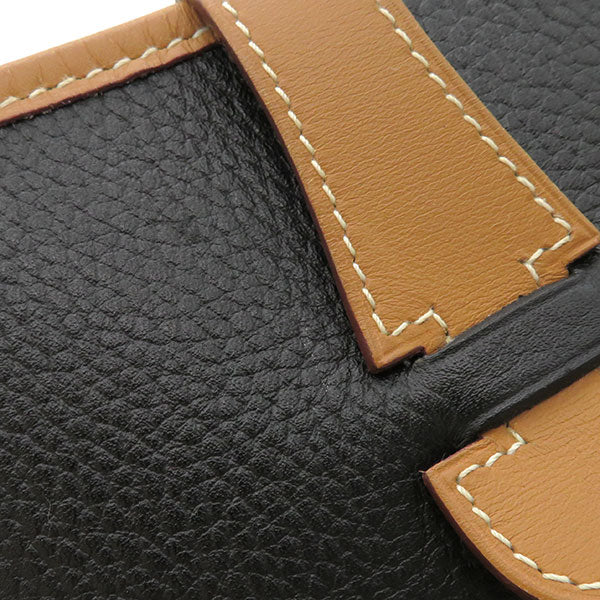 エルメス HERMES エヴリン1 GM バイカラー ブラックXブラウン アルデンヌ ショルダーバッグ ゴールド金具 黒 茶